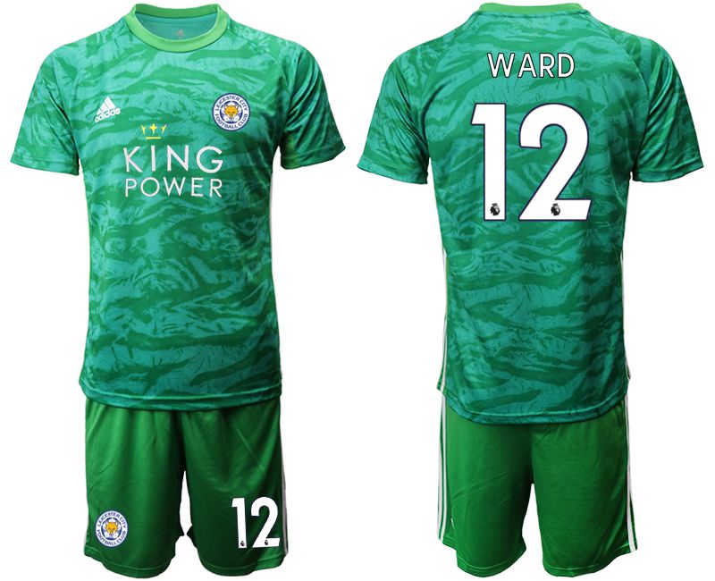 Men 2019-2020 club Leicester City green goalkeeper #12 Soccer Jerseys->customized soccer jersey->Custom Jersey